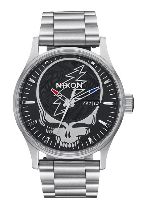 NIXON : X Grateful Dead Sentry Stainless A1339-180-00, Black Silver