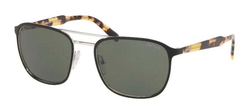 PRADA : TOP MATTE BLACK ON SILVER, 0PR 75VS