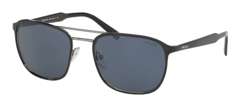 PRADA : TOP MATTE BLACK ON SILVER, 0PR 75VS