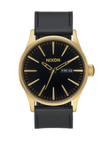 NIXON : Sentry Leather Watch, A105-513-00