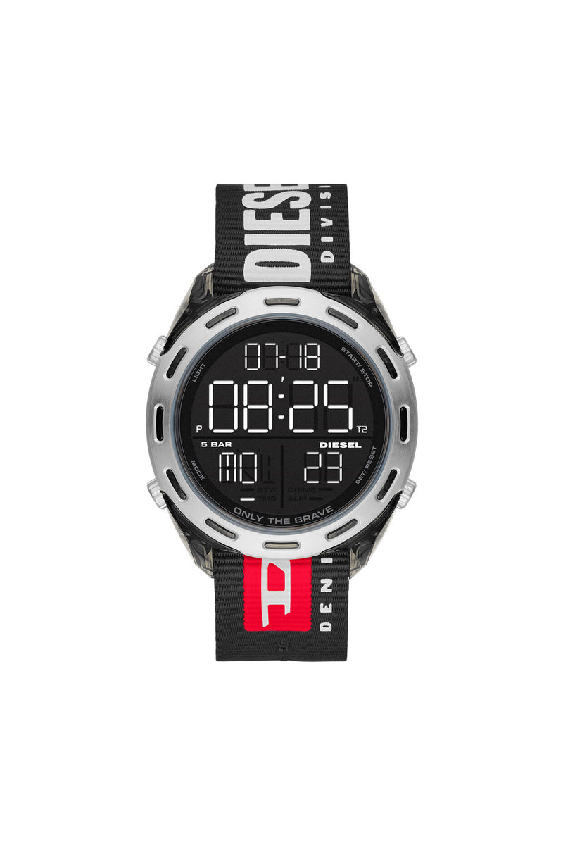 Diesel :Crusher Digital Black Nylon Watch, Dz1914