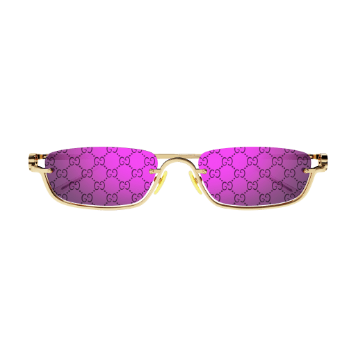 GUCCI : GG1278 005, Gold, Violet mirrored