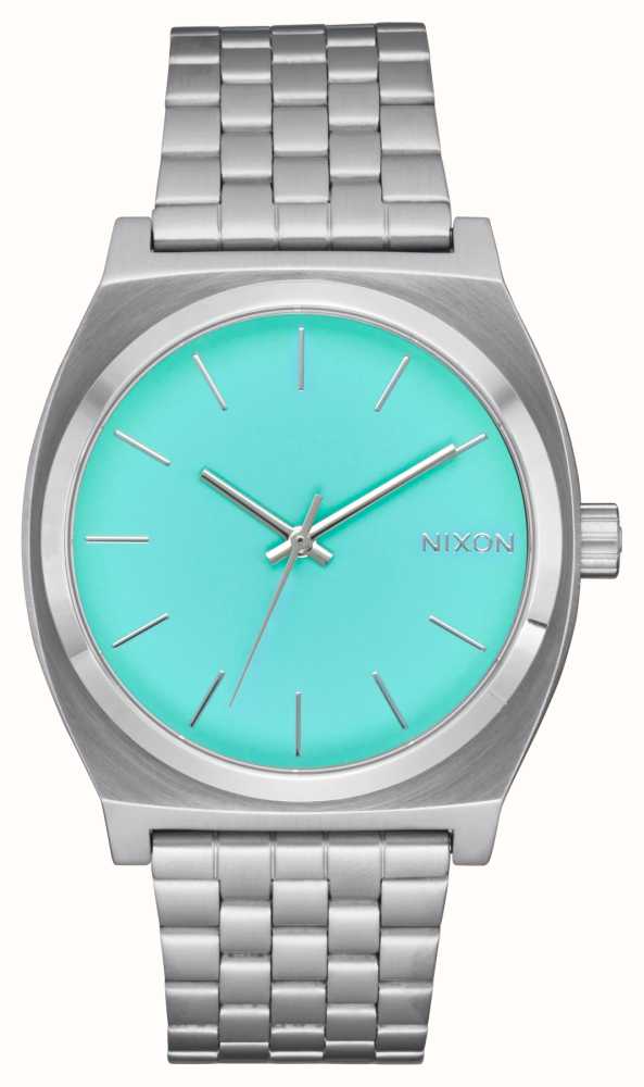 NIXON : Nixon Time Teller, Silver/ Turquoise A045 2084-00